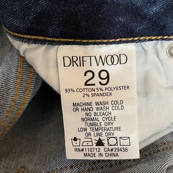 Driftwood Roxy Jeans 29 Crop Flare Floral Embroidered Hippie Boho Festival Y2K - Picture 5 of 5